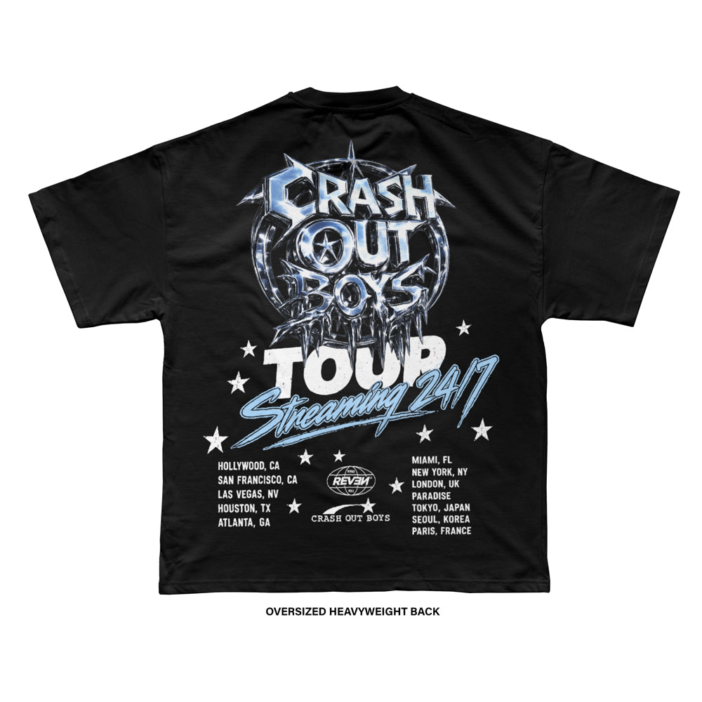 Crash Out Boys 'HEAVY METAL TOUR' T-Shirt (Black) REVEN BRAND™