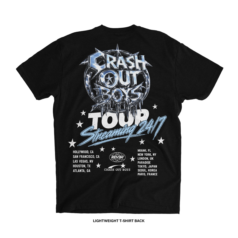 Crash Out Boys 'HEAVY METAL TOUR' T-Shirt (Black) REVEN BRAND™
