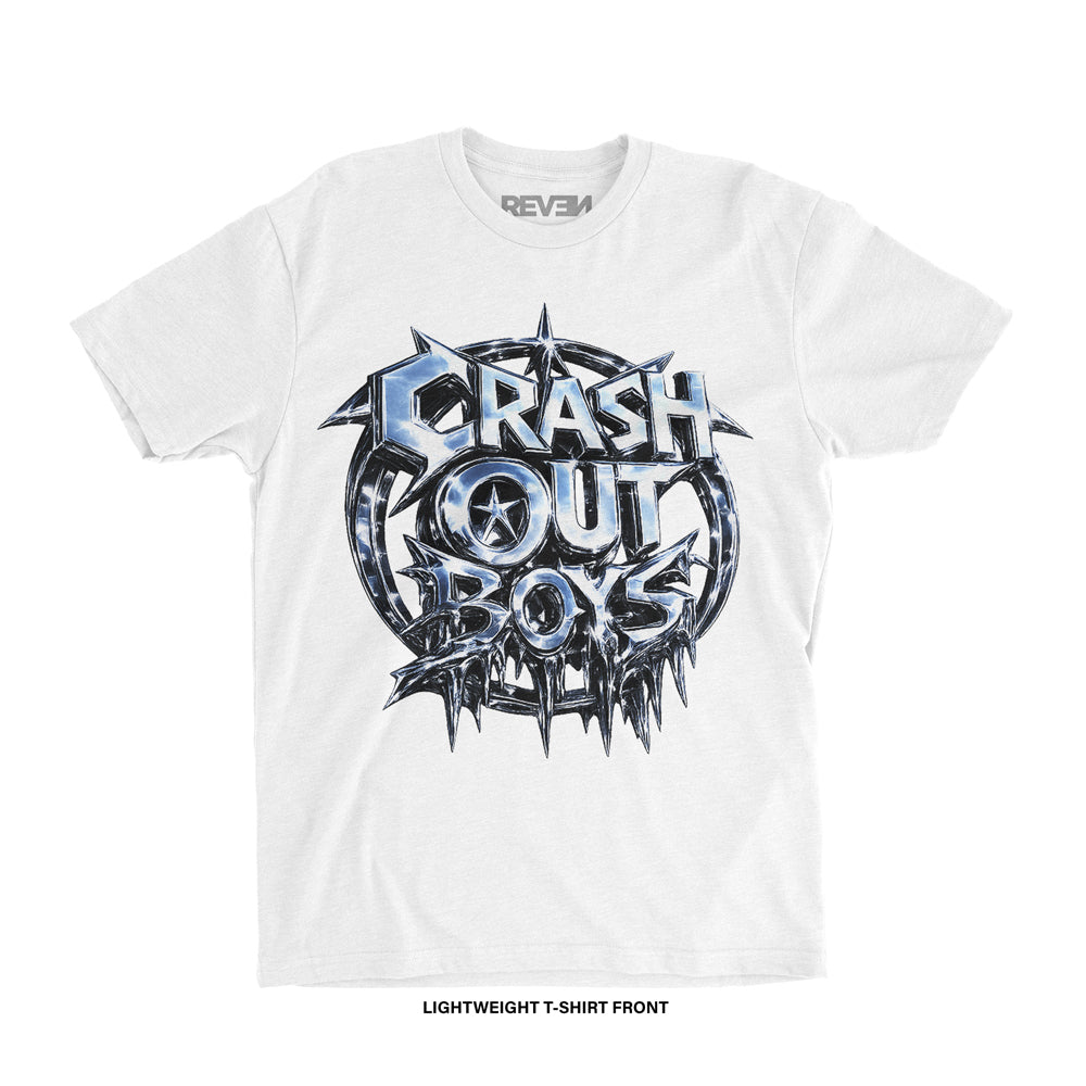 Crash Out Boys 'HEAVY METAL TOUR' T-Shirt (White) REVEN BRAND™