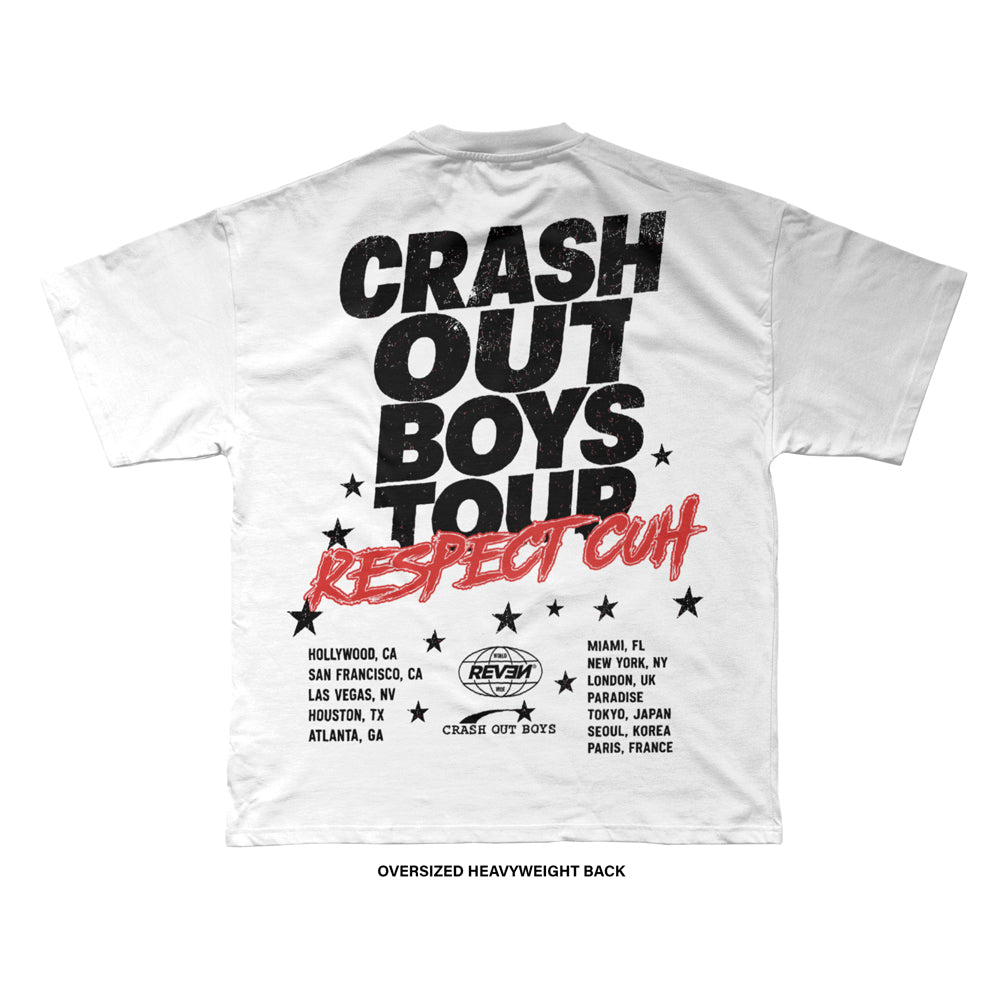 Crash Out Boys 'C.O.B. TOUR' T-Shirt (White) REVEN BRAND™