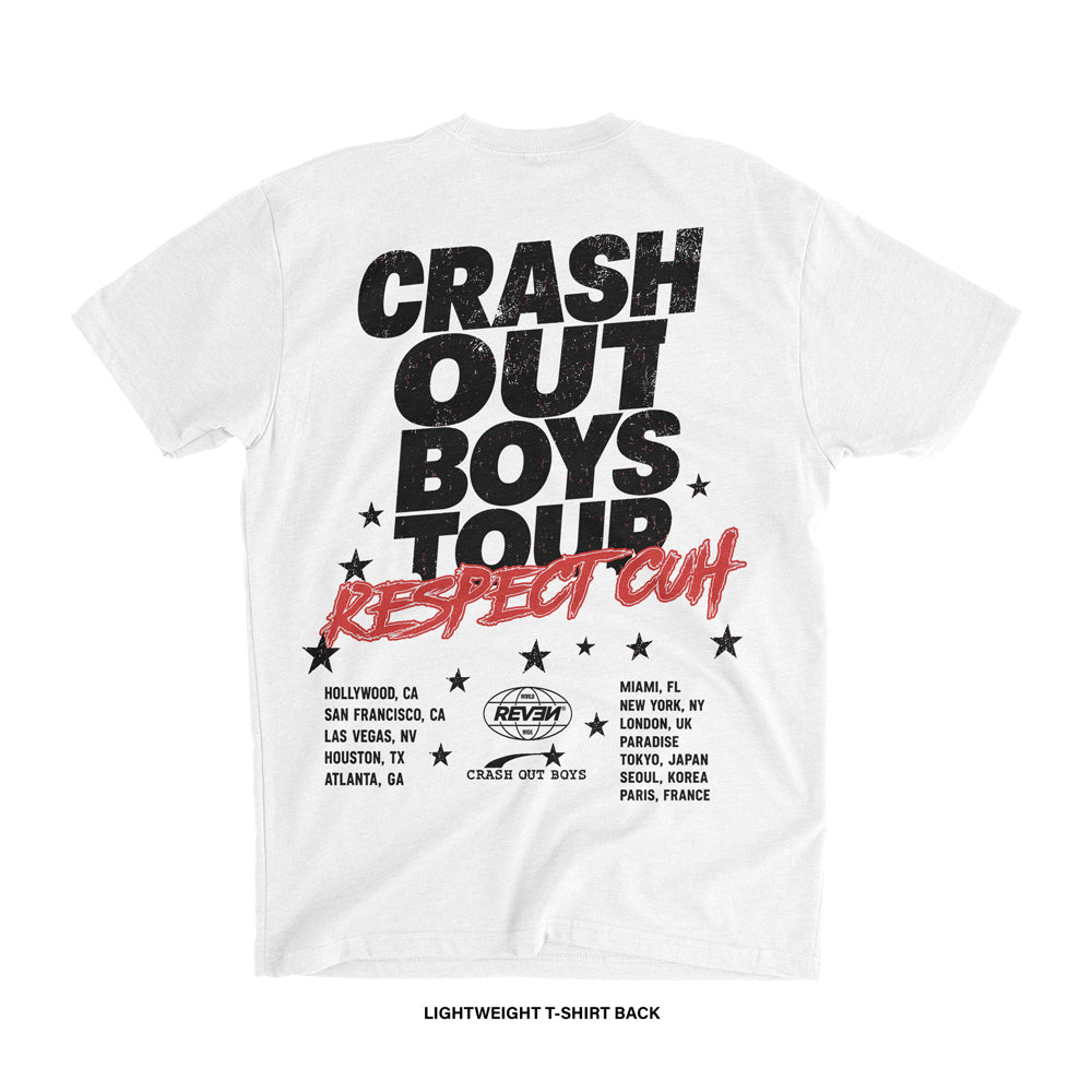 Crash Out Boys 'C.O.B. TOUR' T-Shirt (White) REVEN BRAND™