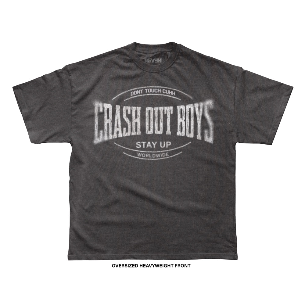 Crash Out Boys 'BUILT TO LAST' T-Shirt (Ash Black) REVEN BRAND™