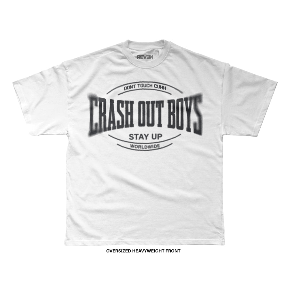 Crash Out Boys 'BUILT TO LAST' T-Shirt (White X Black) REVEN BRAND™