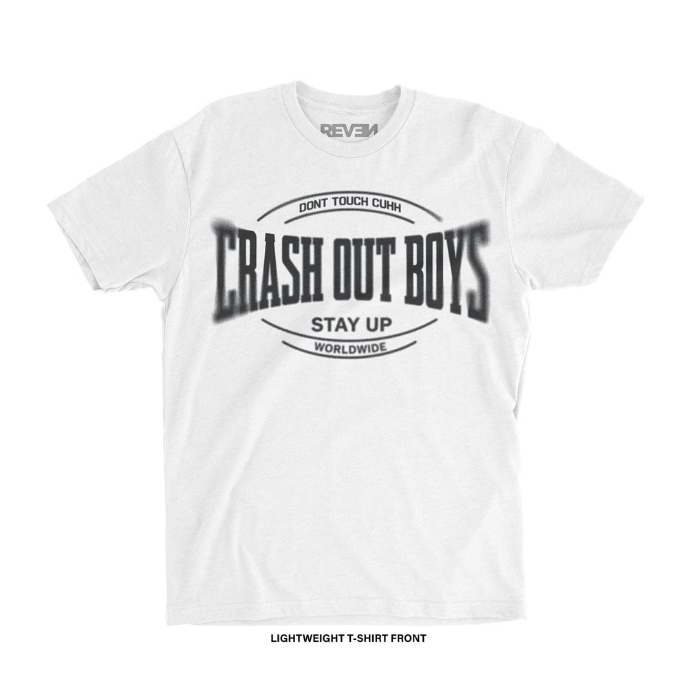 Crash Out Boys 'BUILT TO LAST' T-Shirt (White X Black) REVEN BRAND™