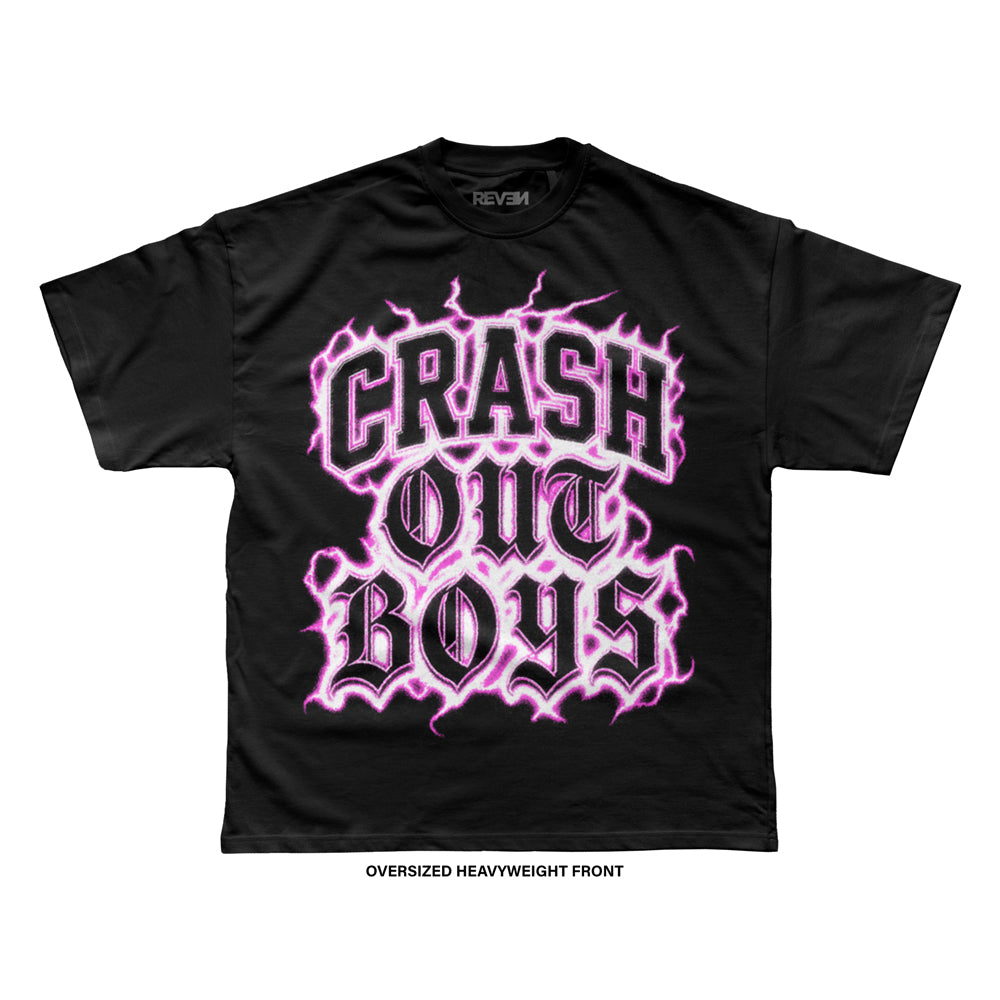 Crash Out Boys 'PINK LIGHTNING' T-Shirt (Black) REVEN BRAND™