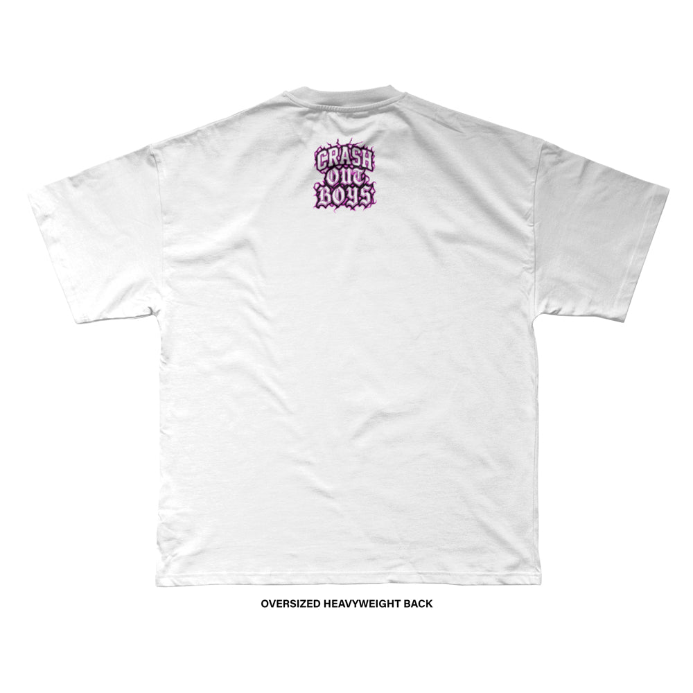 Crash Out Boys 'PINK LIGHTNING' T-Shirt (White) REVEN BRAND™