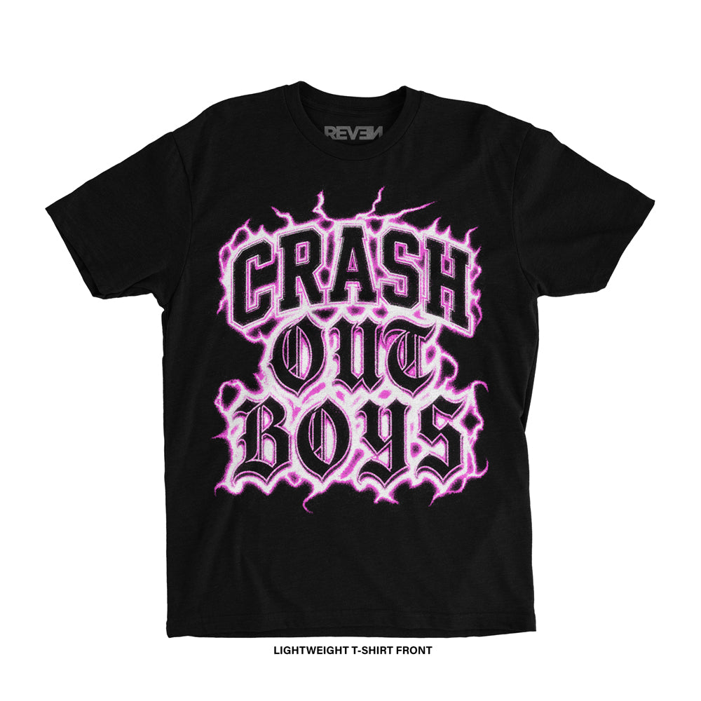 Crash Out Boys 'PINK LIGHTNING' T-Shirt (Black) REVEN BRAND™