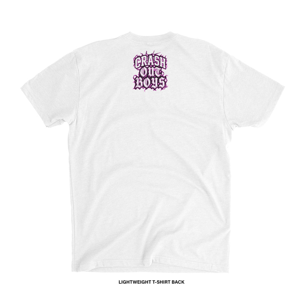 Crash Out Boys 'PINK LIGHTNING' T-Shirt (White) REVEN BRAND™