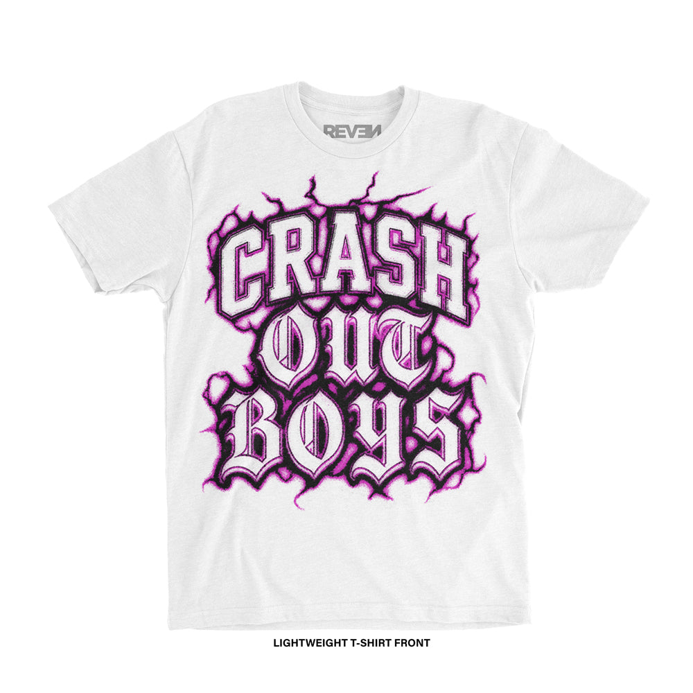 Crash Out Boys 'PINK LIGHTNING' T-Shirt (White) REVEN BRAND™