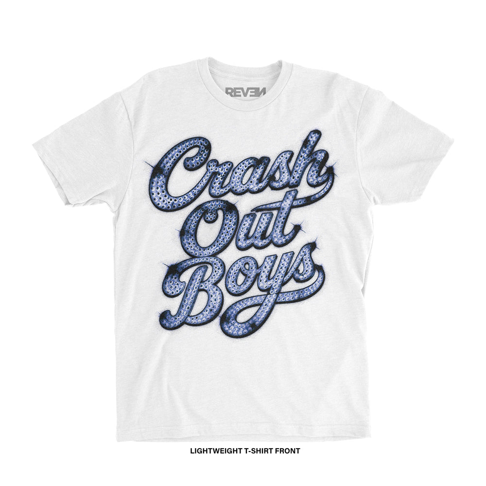 Crash Out Boys 'DENIM BLING' T-Shirt (White) REVEN BRAND™