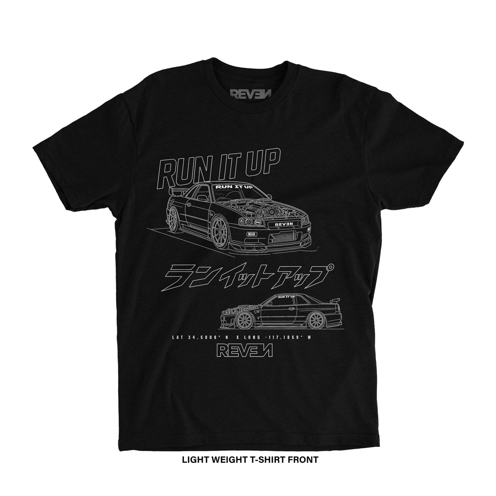 Run It Up 'SCHEMATICS' T-Shirt (Black) LIMITED EDITION