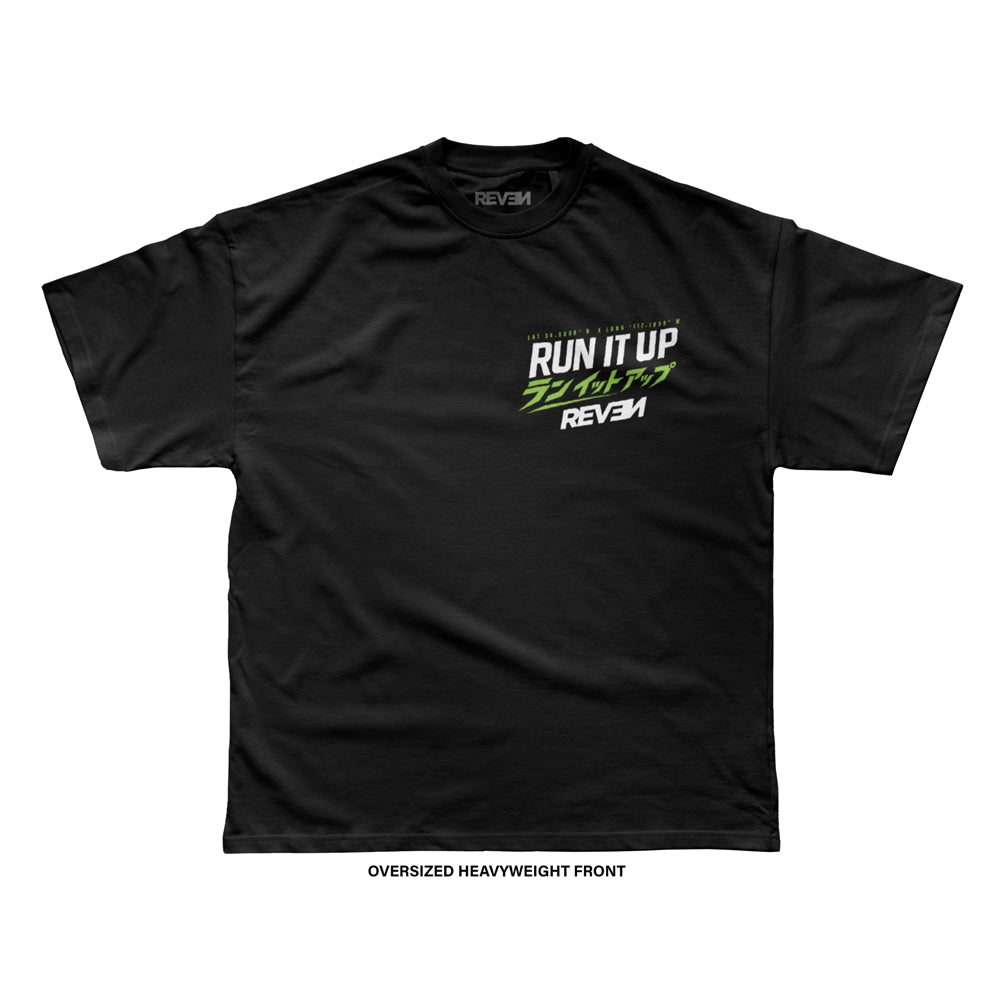 Run It Up 'COORDINATE GLOW' T-Shirt (Black) LIMITED EDITION
