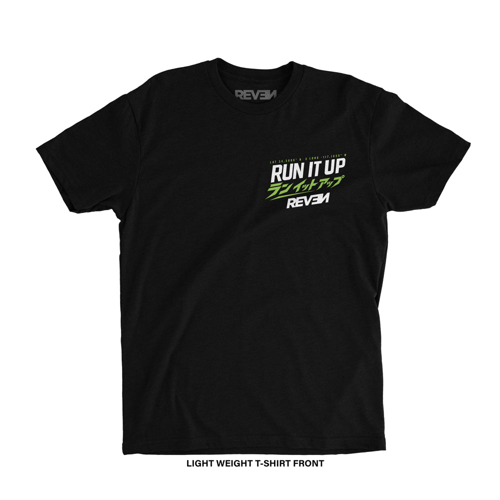 Run It Up 'COORDINATE GLOW' T-Shirt (Black) LIMITED EDITION