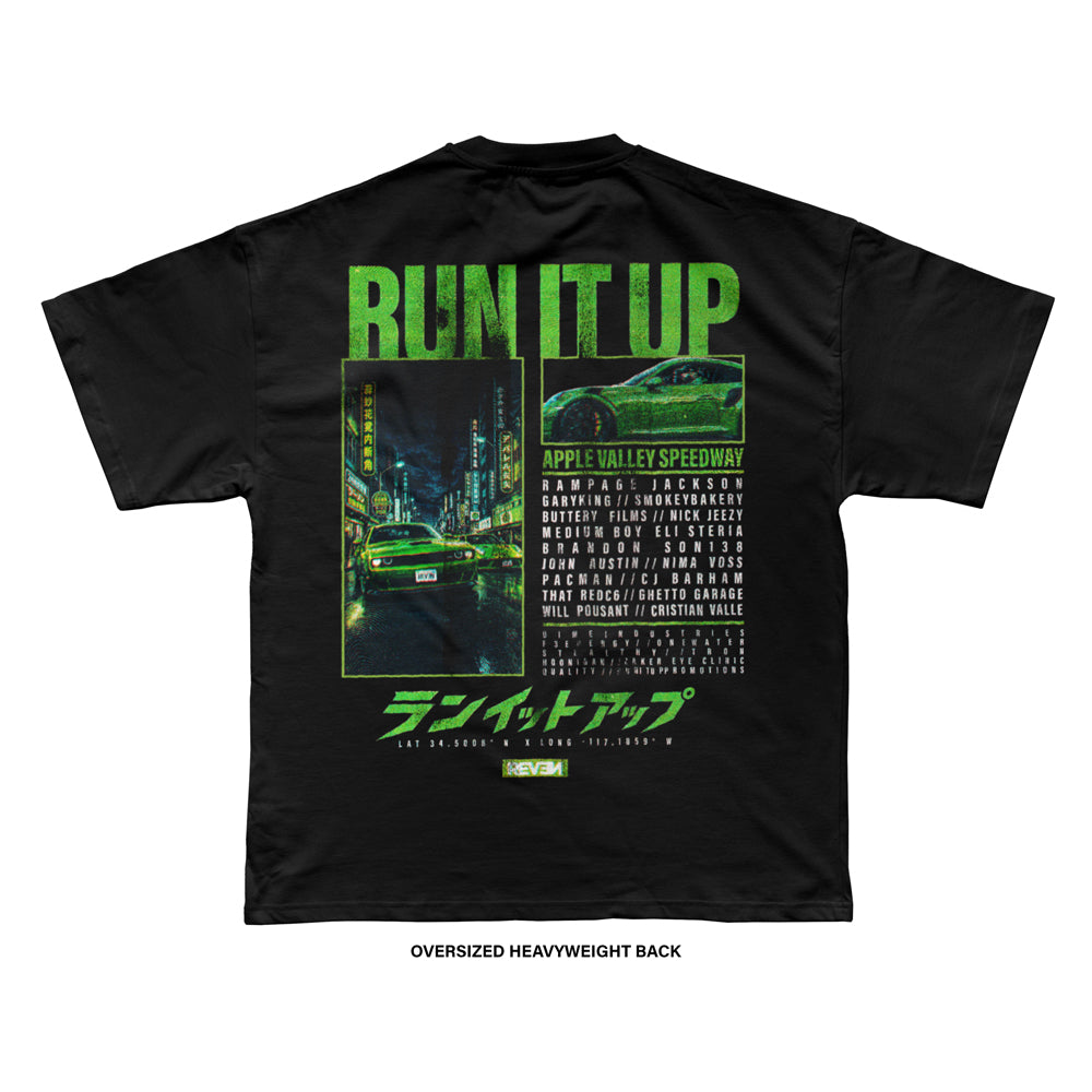 Run It Up 'DRIFT CIRCUIT' T-Shirt (Black) LIMITED EDITION