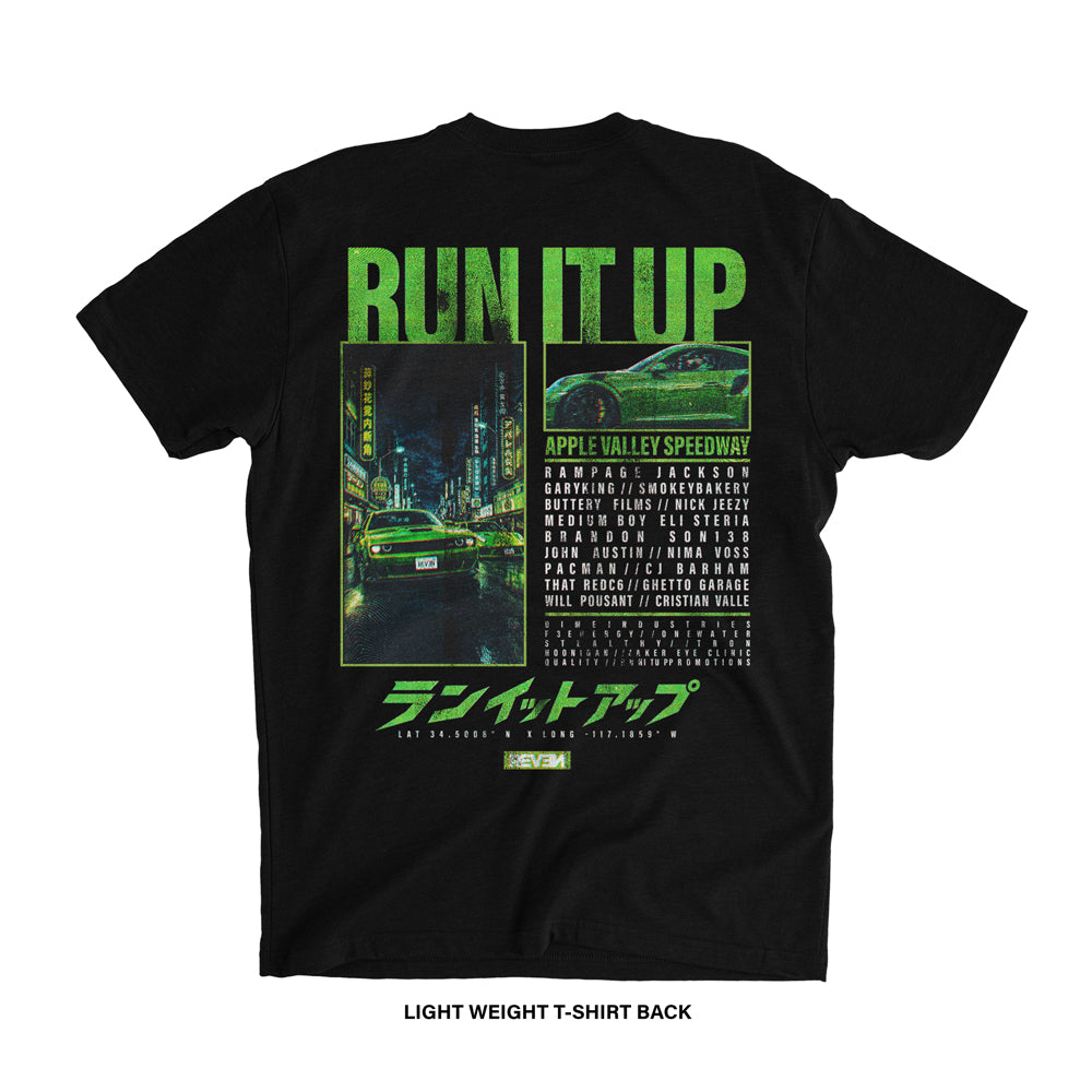 Run It Up 'DRIFT CIRCUIT' T-Shirt (Black) LIMITED EDITION