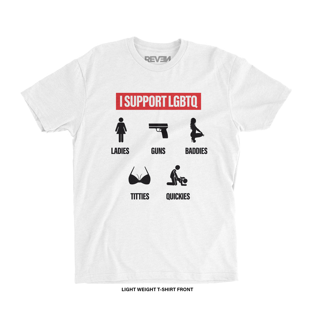 I Support LGBTQ T-Shirt (White)