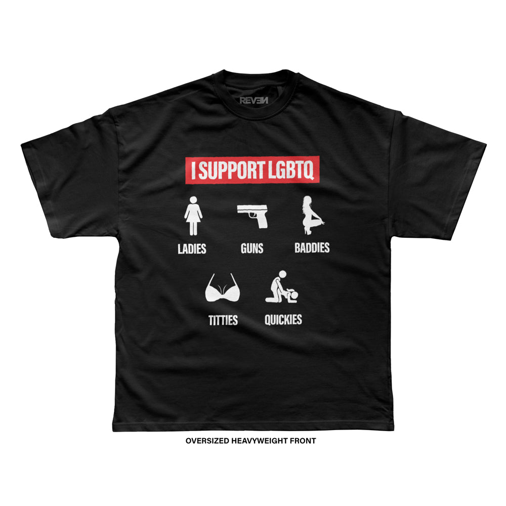 I Support LGBTQ T-Shirt (Black)
