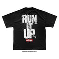 Reven Brand™ 'Run It Up Brush Splatter' T-Shirt (Black)