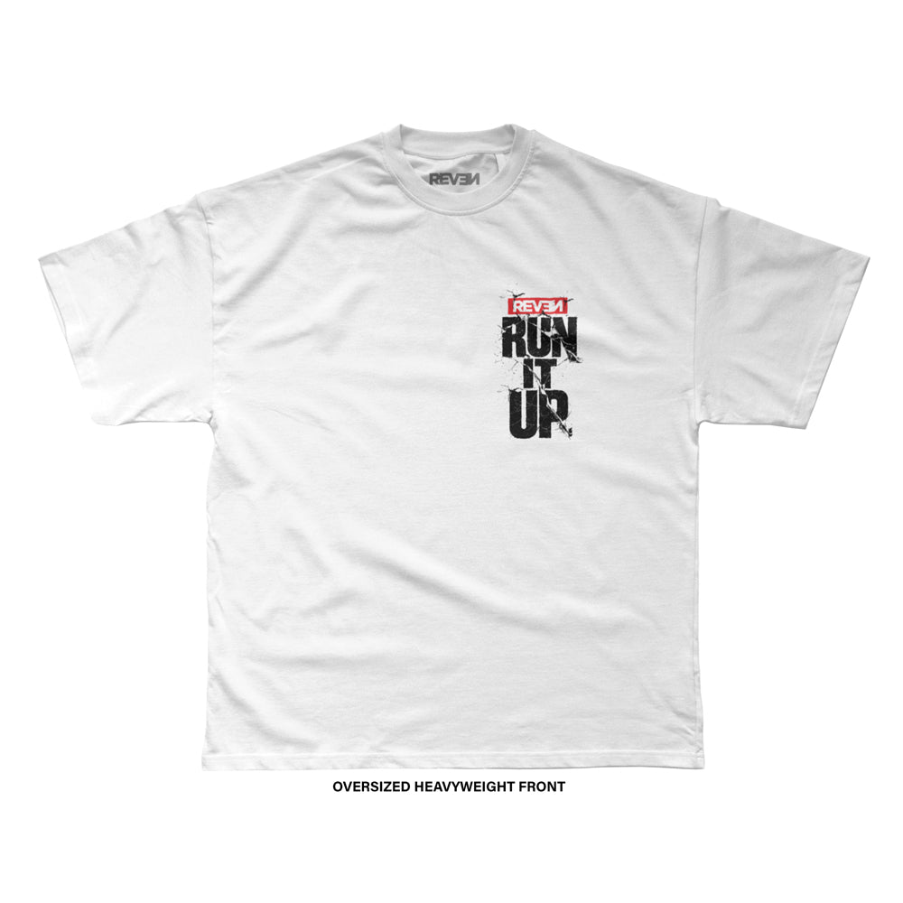 Reven Brand™ 'Run It Up Brush Splatter' T-Shirt (White)